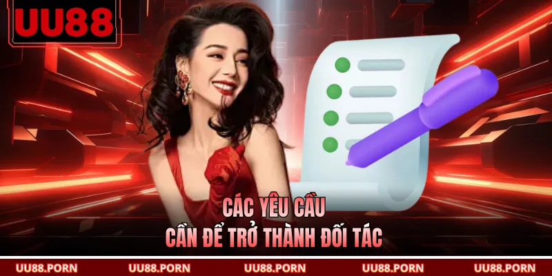 Các yêu cầu cần để trở thành đối tác